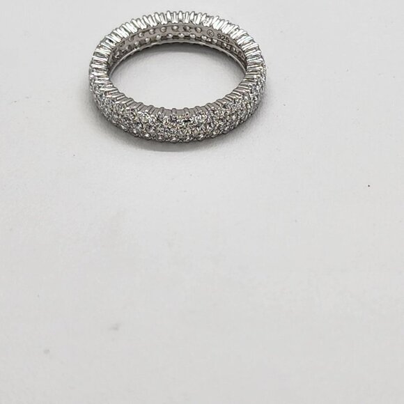 Brand New Sterling Silver 925 3 row Eternity Ring - Picture 5 of 5